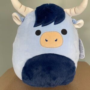 NEW Squishmallows 11" Toro The Highland Cow Soft Plush Fuzzy Blue Charming